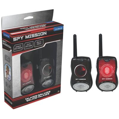 Lexibook - Spy Mission Walkie-Talkies up to 200m - Black Lexibook - Spy Mission Walkie-Talkies up to 200m - Black