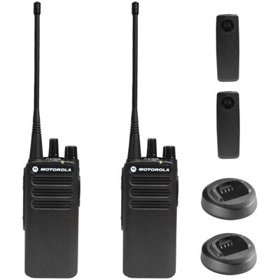 Motorola - CP100D Analog UHF Portable Non-Display Two Way Radio, 16 Channel, 4 Watt - 2 Pack Bundle - Black Motorola - CP100D Analog UHF Portable Non-Display Two Way Radio, 16 Channel, 4 Watt - 2 Pack Bundle - Black