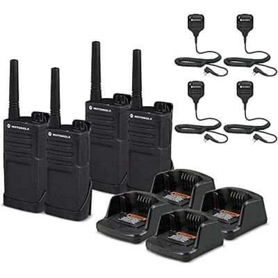 Solutions - 4 x Motorola RMM2050 On-Site 2-Way Radio (RMM2050) - 4 Pack With Mic Bundle - Black Solutions - 4 x Motorola RMM2050 On-Site 2-Way Radio (RMM2050) - 4 Pack With Mic Bundle - Black