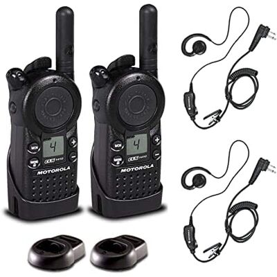 Solutions - 2 x Motorola CLS1410 UHF 1 W 4-Channel 2-Way Radio - 2 Pack With Mic Bundle - Black Solutions - 2 x Motorola CLS1410 UHF 1 W 4-Channel 2-Way Radio - 2 Pack With Mic Bundle - Black