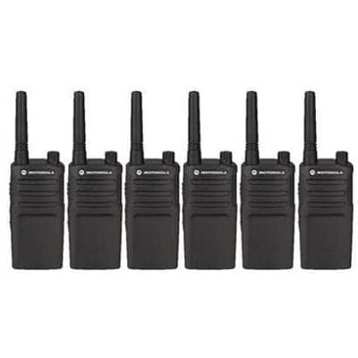 6 Pack of Motorola RMM2050 Two way Radio Walkie Talkies - Black 6 Pack of Motorola RMM2050 Two way Radio Walkie Talkies - Black