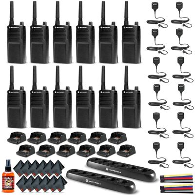 12 x Motorola RMU2040 On-Site 2-Way Radio (RMU2040) - 12 Pack With Mics Bundle - Black 12 x Motorola RMU2040 On-Site 2-Way Radio (RMU2040) - 12 Pack With Mics Bundle - Black