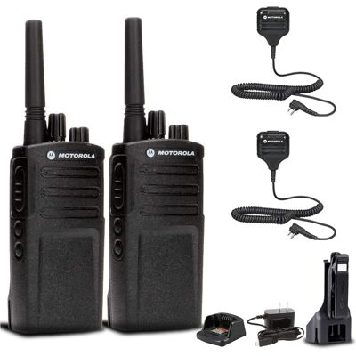 Solutions - 2 x Motorola RMV2080 On-Site 2-Way Radio + 2 x HKLN4606 Speaker Mic + More - Black Solutions - 2 x Motorola RMV2080 On-Site 2-Way Radio + 2 x HKLN4606 Speaker Mic + More - Black