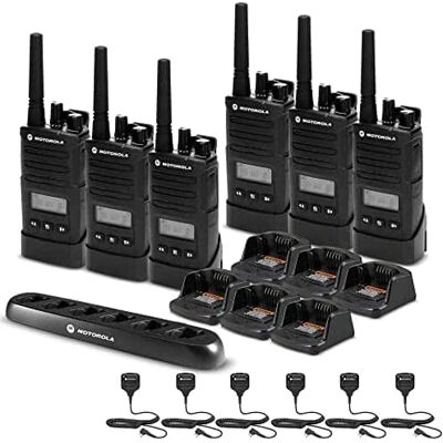 Solutions - 6 x Motorola RMU2080d On-Site 2-Way Radio with Display - 6 Pack With Mics Bundle - Black Solutions - 6 x Motorola RMU2080d On-Site 2-Way Radio with Display - 6 Pack With Mics Bundle - Black