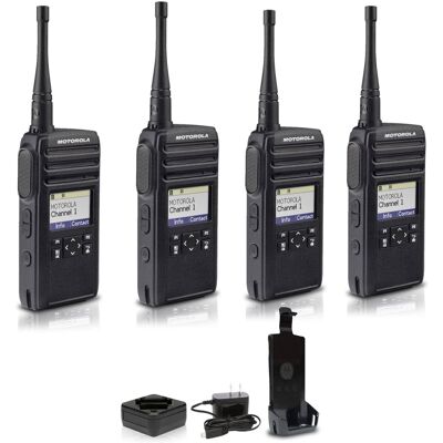 Solutions - Motorola DTR700 900 MHz Digital 2-Way Radio (50 Channels) (4-Pack) - Black Solutions - Motorola DTR700 900 MHz Digital 2-Way Radio (50 Channels) (4-Pack) - Black
