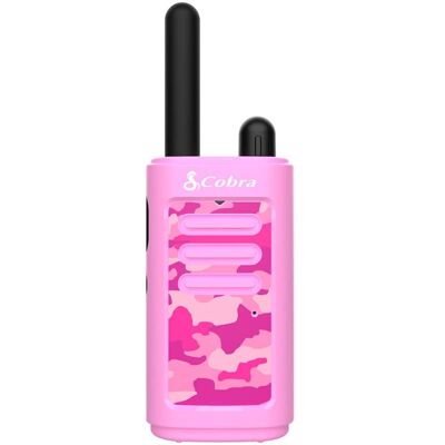 Cobra - HE150 P - Kid Friendly Walkie Talkies - 16-Mile Range, 2 Channels Two-Way Radio Set, (2-Pack) - Pink Cobra - HE150 P - Kid Friendly Walkie Talkies - 16-Mile Range, 2 Channels Two-Way Radio Set, (2-Pack) - Pink
