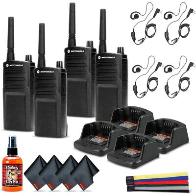 4 x Motorola RMU2040 On-Site 2-Way Radio (RMU2040) - 4 Pack With Mic Ultimate Bundle - Black 4 x Motorola RMU2040 On-Site 2-Way Radio (RMU2040) - 4 Pack With Mic Ultimate Bundle - Black
