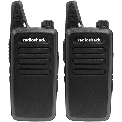 RadioShack - 12km Two-Way Radios Long-Range Communication Walkie Talkies (Pair) – 2102000 - Black RadioShack - 12km Two-Way Radios Long-Range Communication Walkie Talkies (Pair) – 2102000 - Black