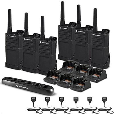 Solutions - 6 x Motorola RMM2050 On-Site 2-Way Radio (RMM2050) - 6 Pack With Mics Bundle - Black Solutions - 6 x Motorola RMM2050 On-Site 2-Way Radio (RMM2050) - 6 Pack With Mics Bundle - Black