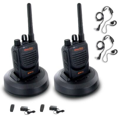 Solutions - 2 x Motorola BPR40 Mag One Series 4W 8-Channel UHF Two-Way Radio - Bundle - Black Solutions - 2 x Motorola BPR40 Mag One Series 4W 8-Channel UHF Two-Way Radio - Bundle - Black