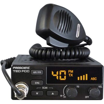 PRESIDENT - Ted FCC 40-Channel 12-Volt AM/FM CB Radio TXUS004 - Black PRESIDENT - Ted FCC 40-Channel 12-Volt AM/FM CB Radio TXUS004 - Black