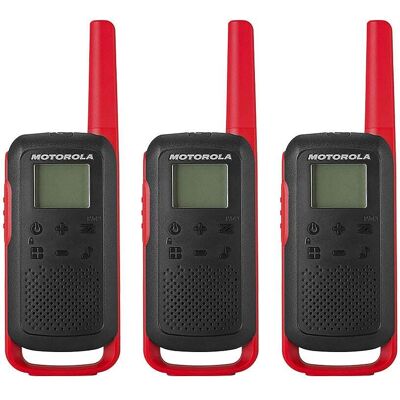 Motorola - Talkabout 20-Mile 22-Channel FRS 2-Way Radios (3-pack) - Red/Black Motorola - Talkabout 20-Mile 22-Channel FRS 2-Way Radios (3-pack) - Red/Black