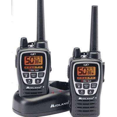 Midland - GXT3000 22-Channel GMRS Two Way Radio (Pair) - Black Midland - GXT3000 22-Channel GMRS Two Way Radio (Pair) - Black