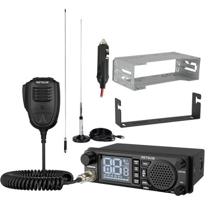 Retevis - MB4 DIN Mount CB Radio kit with Antenna,External CB Speaker(1 Pack) for Trucker Off Road Emergency,NRC Noise C - Black Retevis - MB4 DIN Mount CB Radio kit with Antenna,External CB Speaker(1 Pack) for Trucker Off Road Emergency,NRC Noise C - Black