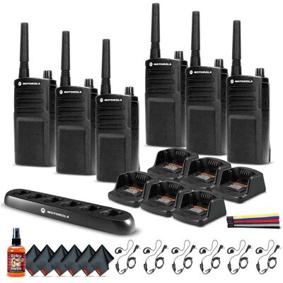 6 x Motorola RMU2040 On-Site 2-Way Radio (RMU2040) - 6 Pack With Mics Supreme Bundle - Black 6 x Motorola RMU2040 On-Site 2-Way Radio (RMU2040) - 6 Pack With Mics Supreme Bundle - Black
