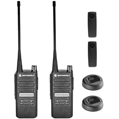 Solutions - Motorola CP100D Analog UHF Portable Two Way Radio With Display and Limited Keypad - 2 Pack Bundle - Black Solutions - Motorola CP100D Analog UHF Portable Two Way Radio With Display and Limited Keypad - 2 Pack Bundle - Black
