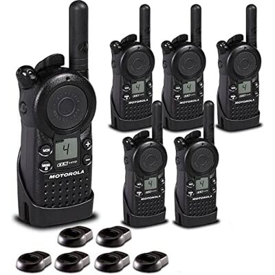 6 x Motorola CLS1410 UHF 1 W 4-Channel 2-Way Radio (CLS1410) - 6 Pack Bundle - Black 6 x Motorola CLS1410 UHF 1 W 4-Channel 2-Way Radio (CLS1410) - 6 Pack Bundle - Black