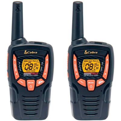 Cobra - 25-Mile, 22-Channel FRS/GMRS 2-Way Radio (Pair) - Black Cobra - 25-Mile, 22-Channel FRS/GMRS 2-Way Radio (Pair) - Black