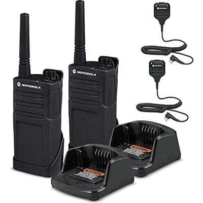 Solutions - 2 x Motorola RMM2050 On-Site 2-Way Radio (RMM2050) - 2 Pack With Mic Bundle - Black Solutions - 2 x Motorola RMM2050 On-Site 2-Way Radio (RMM2050) - 2 Pack With Mic Bundle - Black