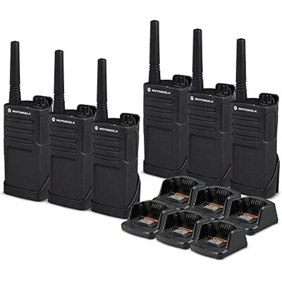 6 x Motorola RMM2050 On-Site 2-Way Radio (RMM2050) - 6 Pack Bundle - Black 6 x Motorola RMM2050 On-Site 2-Way Radio (RMM2050) - 6 Pack Bundle - Black