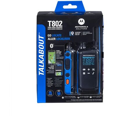 Motorola - Solutions T802 35 mi. Bluetooth Two-Way Radio Black/Blue 2-Pack - Black / Blue Motorola - Solutions T802 35 mi. Bluetooth Two-Way Radio Black/Blue 2-Pack - Black / Blue