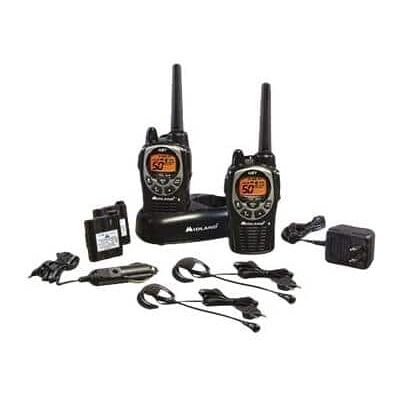 Midland - X-TRA TALK 36-Mile, 50-Channel FRS/GMRS 2-Way Radios (Pair) - Black Midland - X-TRA TALK 36-Mile, 50-Channel FRS/GMRS 2-Way Radios (Pair) - Black