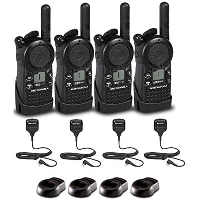 Solutions - 4 x Motorola CLS1110 UHF 1W 1-Channel 2-Way Radio - 4 Pack With Mic Bundle - Black Solutions - 4 x Motorola CLS1110 UHF 1W 1-Channel 2-Way Radio - 4 Pack With Mic Bundle - Black