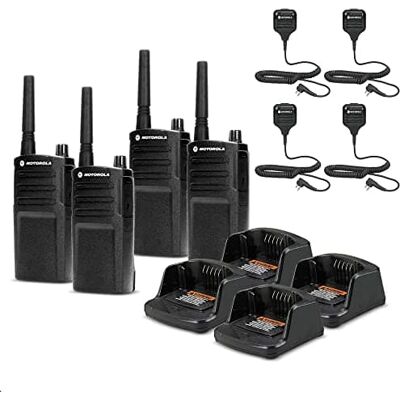Solutions - 4 x Motorola RMU2040 On-Site 2-Way Radio (RMU2040) - 4 Pack With Mic Bundle - Black Solutions - 4 x Motorola RMU2040 On-Site 2-Way Radio (RMU2040) - 4 Pack With Mic Bundle - Black
