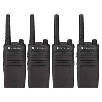 Solutions - 4 Pack of Motorola RMM2050 Two Way Radio Walkie Talkies with Programming Video - Black Solutions - 4 Pack of Motorola RMM2050 Two Way Radio Walkie Talkies with Programming Video - Black
