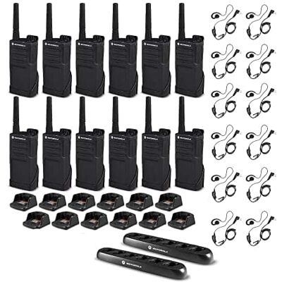 Solutions - 12 x Motorola RMM2050 On-Site 2-Way Radio (RMM2050) - 12 Pack With Mics Bundle - Black Solutions - 12 x Motorola RMM2050 On-Site 2-Way Radio (RMM2050) - 12 Pack With Mics Bundle - Black