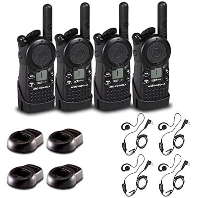 Solutions - 4 x Motorola CLS1110 UHF 1W 1-Channel 2-Way Radio - 4 Pack With Mic Bundle - Black Solutions - 4 x Motorola CLS1110 UHF 1W 1-Channel 2-Way Radio - 4 Pack With Mic Bundle - Black