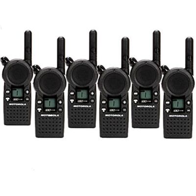 6 x Motorola CLS1110 Two Way Radio Walkie Talkies - Black 6 x Motorola CLS1110 Two Way Radio Walkie Talkies - Black