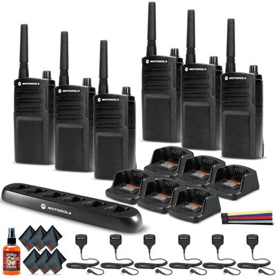 6 x Motorola RMU2040 On-Site 2-Way Radio (RMU2040) - 6 Pack With Mics Bundle - Black 6 x Motorola RMU2040 On-Site 2-Way Radio (RMU2040) - 6 Pack With Mics Bundle - Black