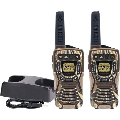 Cobra - ACXT1035R FLT CAMO Floating Walkie Talkies - Waterproof Rechargeable 37-Mile Two Way Radio NOAA Weather & VOX (2 Pack) - Camouflage Cobra - ACXT1035R FLT CAMO Floating Walkie Talkies - Waterproof Rechargeable 37-Mile Two Way Radio NOAA Weather & VOX (2 Pack) - Camouflage