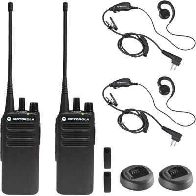 Solutions - Motorola CP100D Analog UHF Portable Non-Display Two Way Radio, 16 Channel, - 2 Pack With Mic Bundle - Black Solutions - Motorola CP100D Analog UHF Portable Non-Display Two Way Radio, 16 Channel, - 2 Pack With Mic Bundle - Black