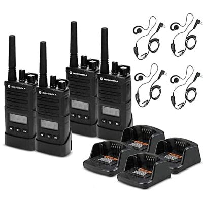 Solutions - 4 x Motorola RMU2080d On-Site 2-Way Radio with Display - 4 Pack With Mic Bundle - Black Solutions - 4 x Motorola RMU2080d On-Site 2-Way Radio with Display - 4 Pack With Mic Bundle - Black