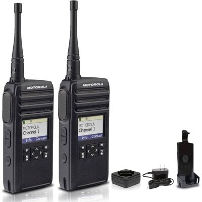 Motorola - DTR700 900 MHz Digital 2-Way Radio (50 Channels) (2-Pack) - Black Motorola - DTR700 900 MHz Digital 2-Way Radio (50 Channels) (2-Pack) - Black