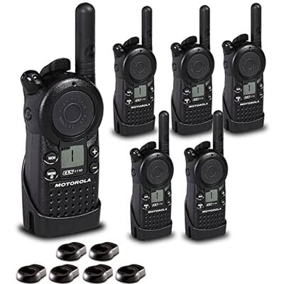 Solutions - 6 x Motorola CLS1110 UHF 1W 1-Channel 2-Way Radio (CLS1110) - 6 Pack Bundle - Black Solutions - 6 x Motorola CLS1110 UHF 1W 1-Channel 2-Way Radio (CLS1110) - 6 Pack Bundle - Black