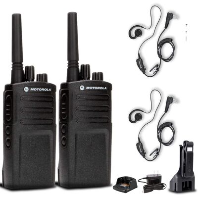 Solutions - 2 x Motorola RMV2080 On-Site 2-Way Radio + Motorola HKLN4604 Earpiece + More - Black Solutions - 2 x Motorola RMV2080 On-Site 2-Way Radio + Motorola HKLN4604 Earpiece + More - Black