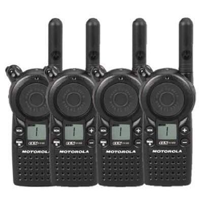 4 x Motorola CLS1110 Two Way Radio Walkie Talkies (UHF) - Black 4 x Motorola CLS1110 Two Way Radio Walkie Talkies (UHF) - Black