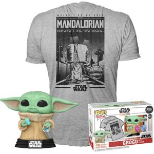 Funko - POP! & TEE: Star Wars - The Mandalorian - Grogu with Cookie - L - COLLECTIBLES - Multicolor Funko - POP! & TEE: Star Wars - The Mandalorian - Grogu with Cookie - L - COLLECTIBLES - Multicolor