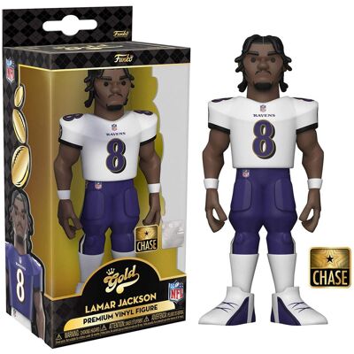 Baltimore Ravens NFL Funko Gold 12 Inch Vinyl Figure Lamar Jackson Chase - Black/Gold Baltimore Ravens NFL Funko Gold 12 Inch Vinyl Figure Lamar Jackson Chase - Black/Gold