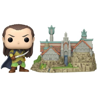 Funko - POP! Town: Lord of the Rings - Elrond With Rivendell - Collectibles - Multicolor Funko - POP! Town: Lord of the Rings - Elrond With Rivendell - Collectibles - Multicolor
