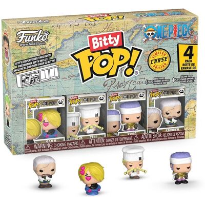 Funko - Bitty POP!: One Piece - Sanji 4-Pack - COLLECTIBLES - Multicolor Funko - Bitty POP!: One Piece - Sanji 4-Pack - COLLECTIBLES - Multicolor