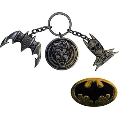 PopMarket - Batman 1989 - CHS Keychain And Pin Set - NOVELTIES - Multicolor PopMarket - Batman 1989 - CHS Keychain And Pin Set - NOVELTIES - Multicolor