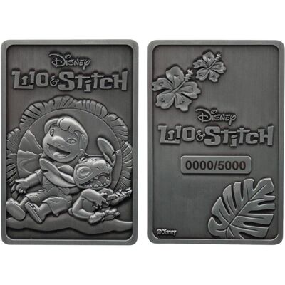 Disney - Lilo & Stitch Limited Edition Double-Sided Embossed Metal Ingot Disney - Lilo & Stitch Limited Edition Double-Sided Embossed Metal Ingot