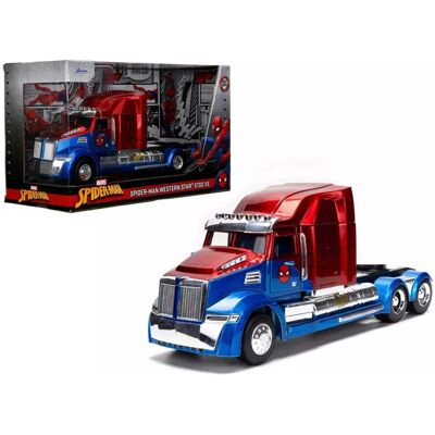 Jada Toys - Marvel Spider-Man - Hollywood Rides - 1:24 Western Star 5700XE Die-Cast Truck - COLLECTIBLES - Multicolor Jada Toys - Marvel Spider-Man - Hollywood Rides - 1:24 Western Star 5700XE Die-Cast Truck - COLLECTIBLES - Multicolor