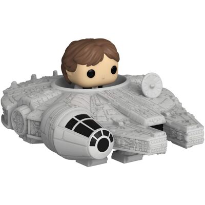Funko - Bitty POP! Ride: Star Wars - Han Solo with Millennium Falcon - COLLECTIBLES - Multicolor Funko - Bitty POP! Ride: Star Wars - Han Solo with Millennium Falcon - COLLECTIBLES - Multicolor