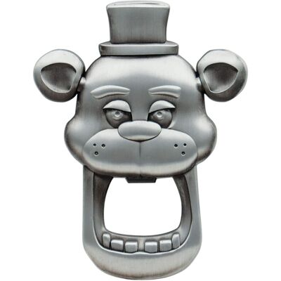 Fanattik - Five Nights At Freddy's Freddy Fazbear Face Magnetic Metal Bottle Opener - Silver Fanattik - Five Nights At Freddy's Freddy Fazbear Face Magnetic Metal Bottle Opener - Silver