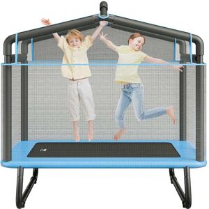 VEVOR - 6FT Trampoline for Kids, 72" Indoor/Outdoor Toddlers Trampoline, Mini Baby Trampoline with Safety Enclosure Net - Blue VEVOR - 6FT Trampoline for Kids, 72" Indoor/Outdoor Toddlers Trampoline, Mini Baby Trampoline with Safety Enclosure Net - Blue